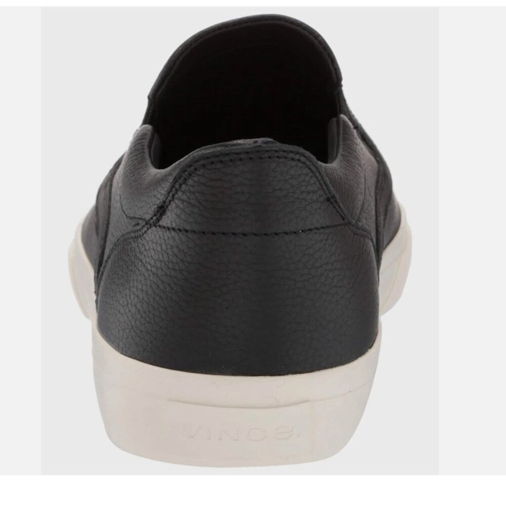 NEW NIB Vince Men’s Fairfax Black Leather Slip On Shoes Leather US 9 - Picture 4 of 12